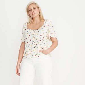 Madewell Seamed Button Down Shirt Confetti Floral